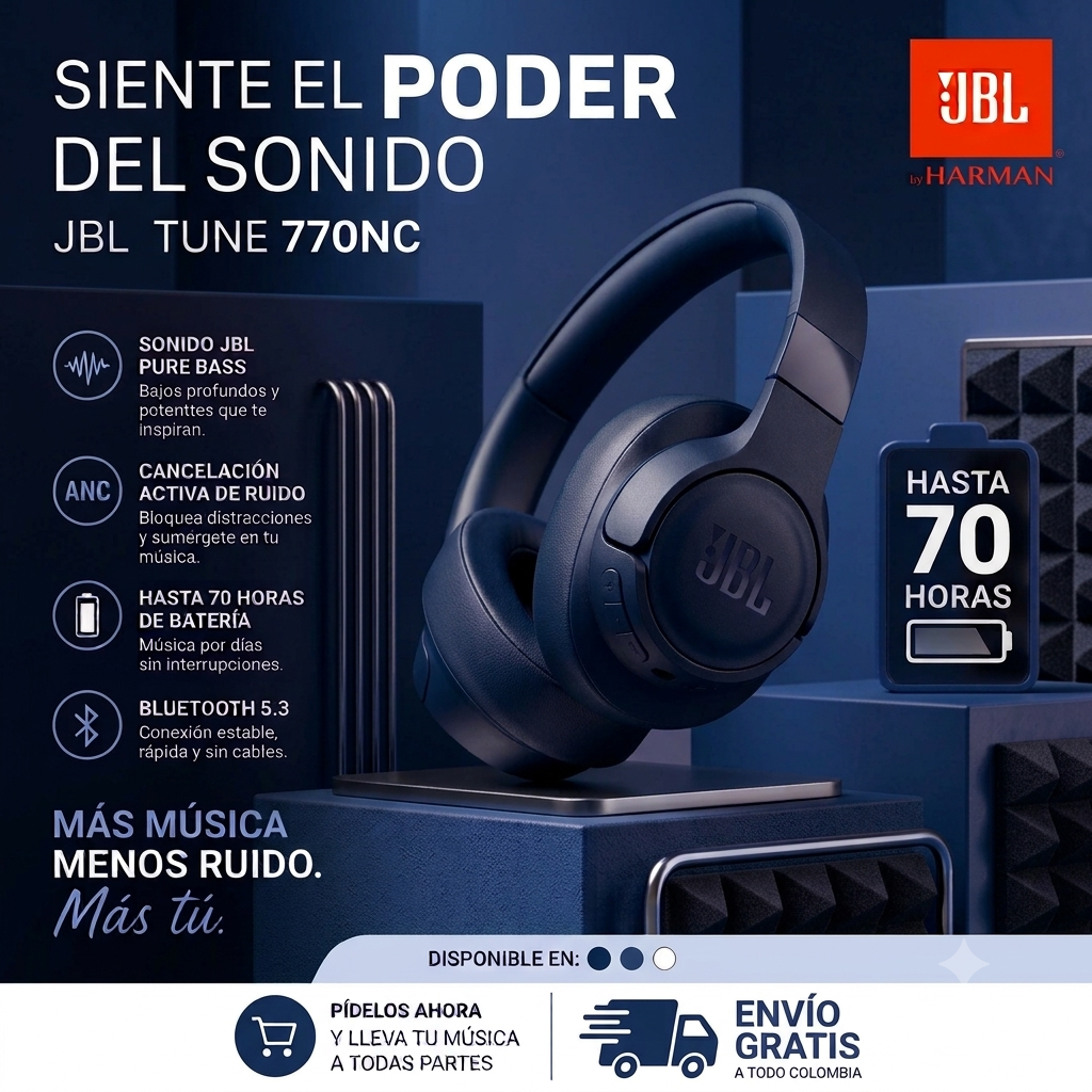 Audífono Diadema JBL Tune 770 Nc - Image 4